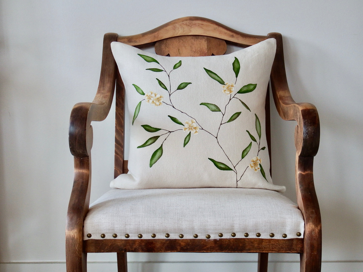 20 x 20 Yellow Floral Pillow 4